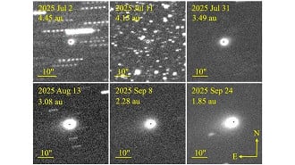 NASA monitora compartamento anormal do cometa 3I/ATLAS. Imagem: Reprodução