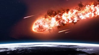 Muitas imagens divulgando a destruição que o cometa 3I/Atlas pode causar foram divulgadas nas redes, mas é tudo montagem, sem prova científica