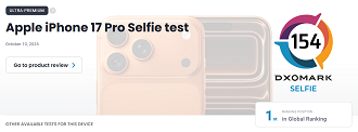 Pontuação do iPhone 17 Pro no DxOMark