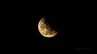 Lua Crescente de hoje já está com mais da metade do seu disco iluminado