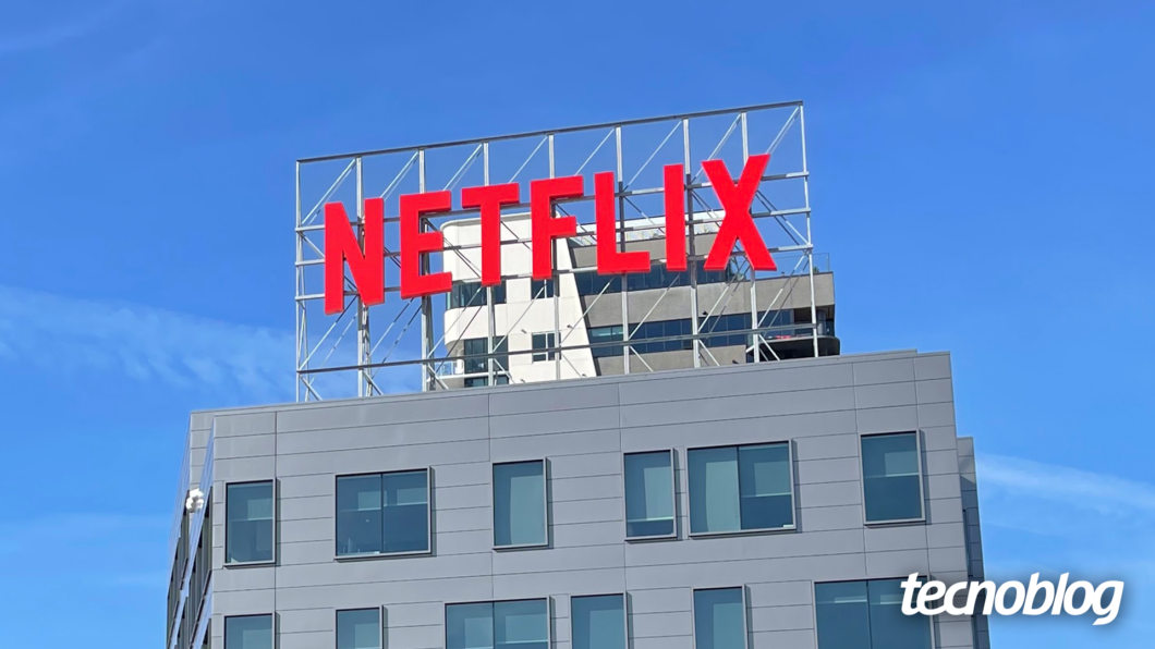 Imagem mostra a fachada do prédio da Netflix em Los Angeles