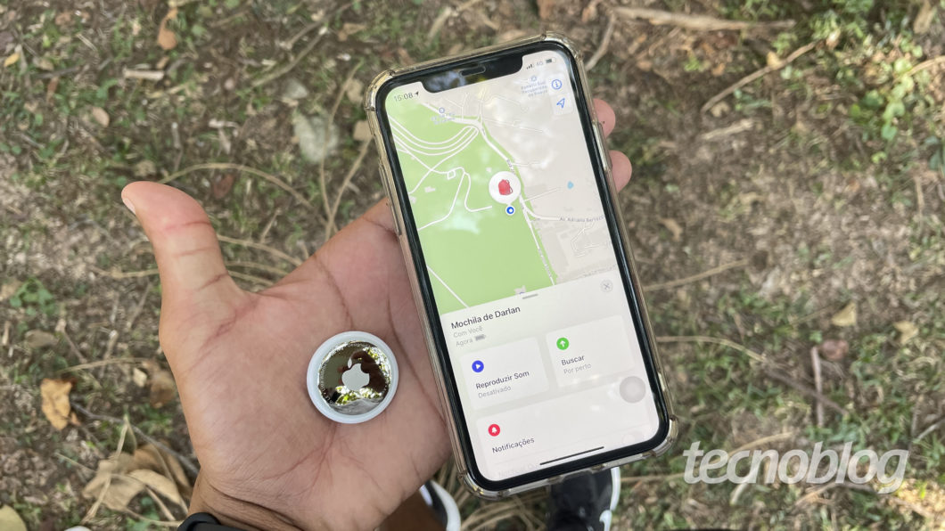 Apple AirTag (Imagem: Darlan Helder/Tecnoblog)