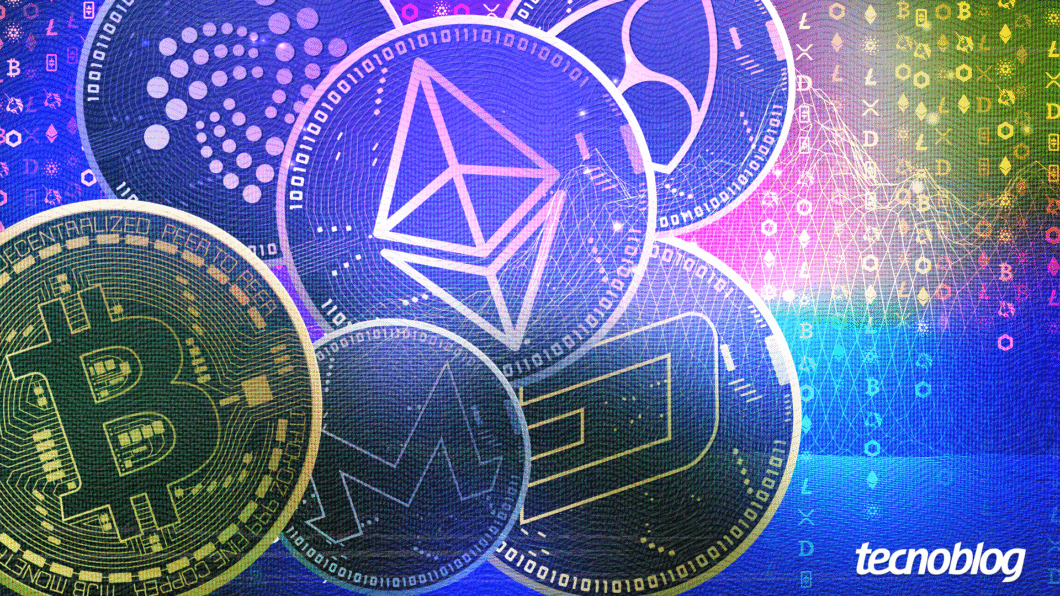 Ilustração sobre criptomoedas