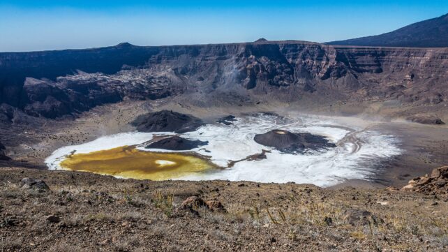 Volcanic Pit in The Sahara