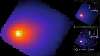 Sinal infravermelho do 3I/ATLAS, visto pelo Telescópio Espacial James Webb. Crédito: NASA/Telescópio Espacial James Webb Sinal infravermelho do 3I/ATLAS, visto pelo Telescópio Espacial James Webb. Crédito: NASA/Telescópio Espacial James Webb