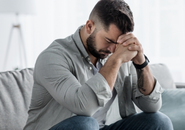 man looking depressed