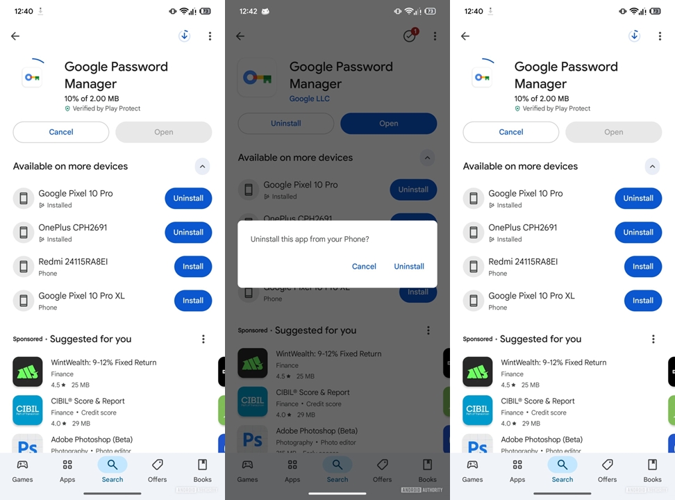 Desinstalando app via Google Play Store remotamente