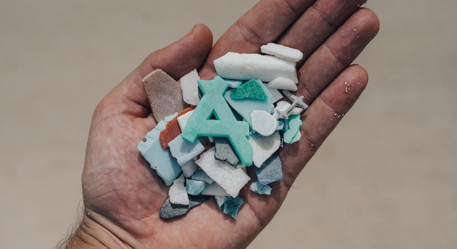 handful of hard plastic