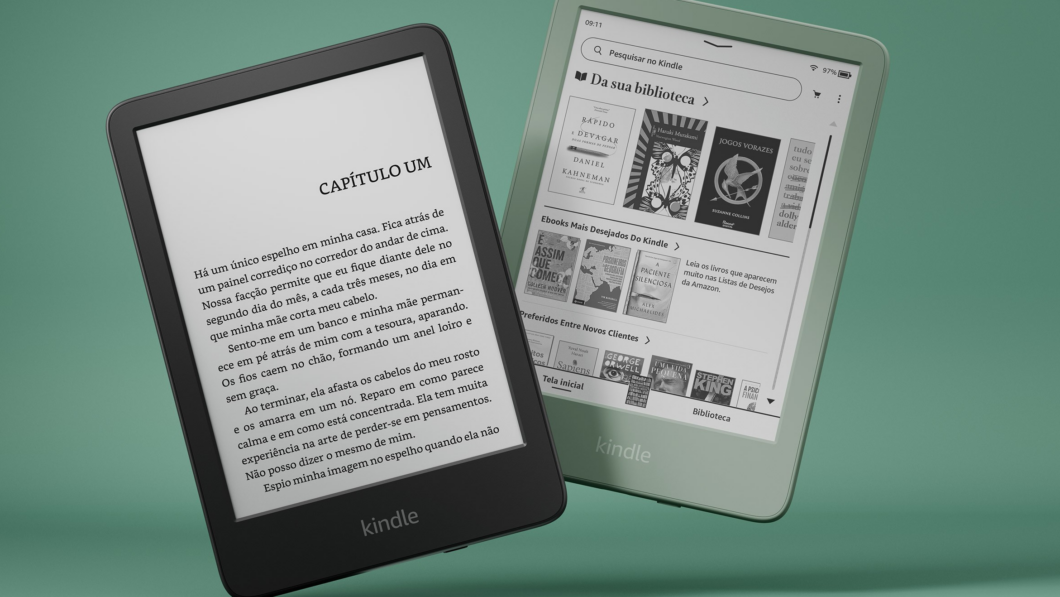 Novo Kindle 2024 também é vendido na cor Matcha (Imagem: Divulgação/Amazon)