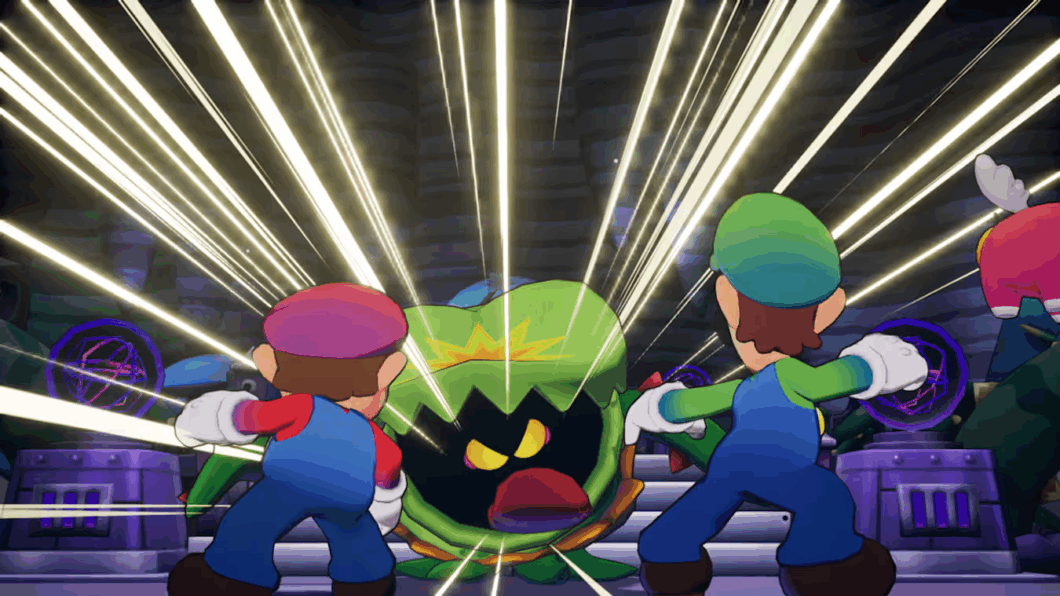 Imagem oficial de gameplay de Mario & Luigi: Brothership da Nintendo