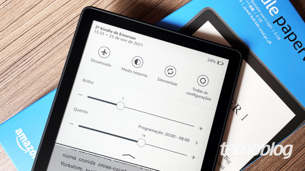 Controles de brilho e temperatura de luz (imagem: Emerson Alecrim/Tecnoblog)