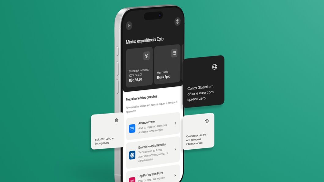 Conta Epic no aplicativo do PicPay