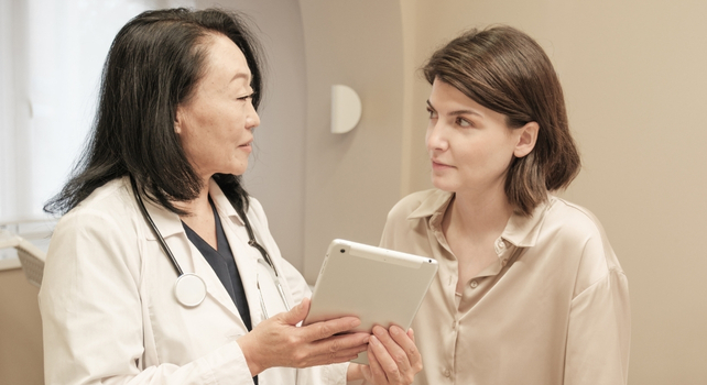 woman consulting doctor