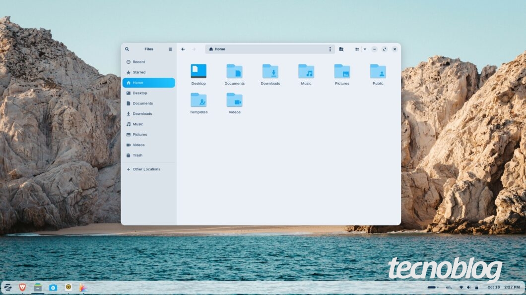Gerenciador de arquivos do Zorin OS 18