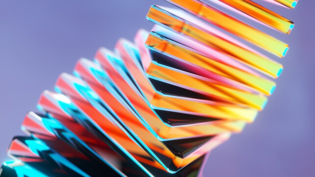 abstract image of twisting squares