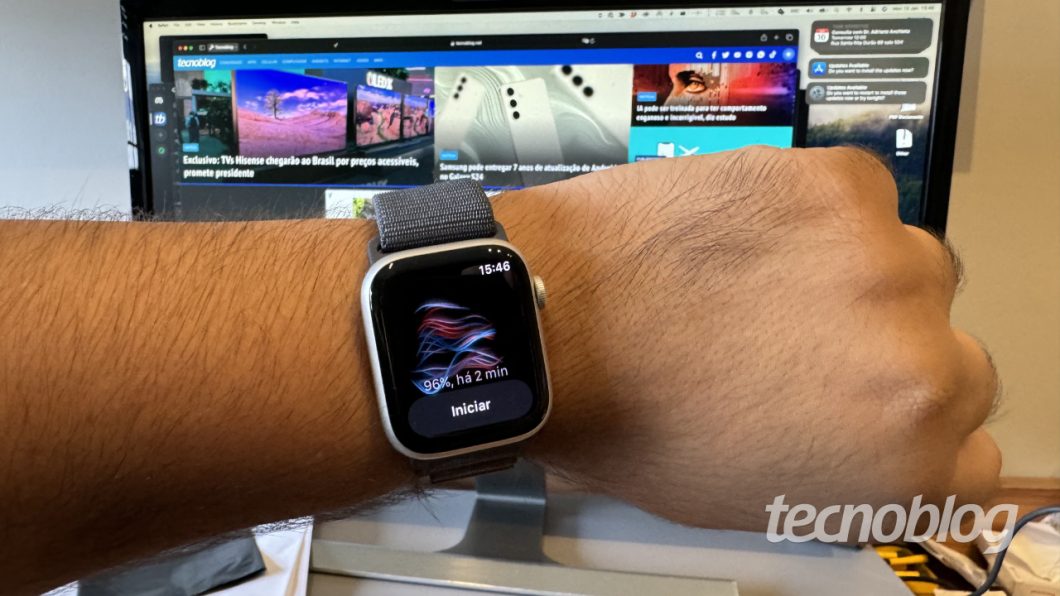 Recurso de oxigenação do sangue no Apple Watch