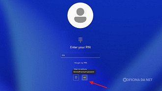 Bug no Windows 11 esconde o botão de senha no login. Imagem: Reprodução