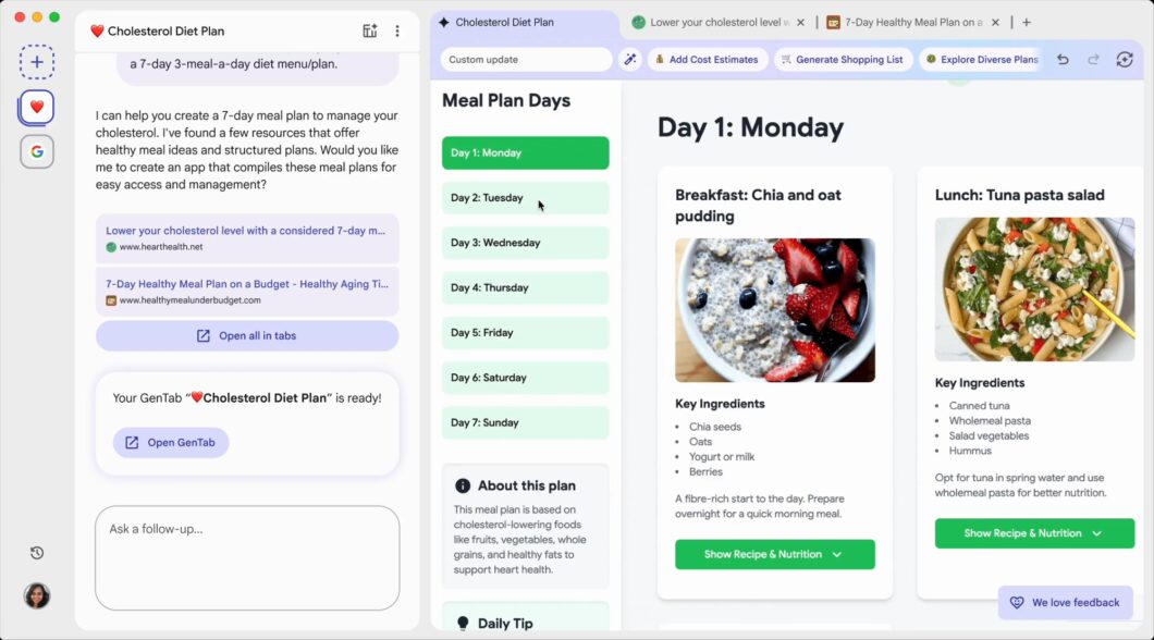Navegador Disco e as GenTabs