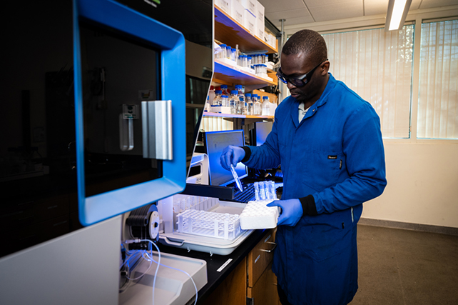 Researcher at work