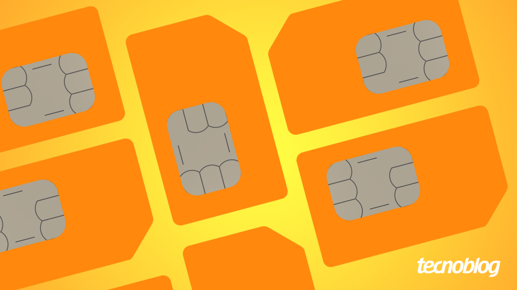 Ilustração de chips de celular