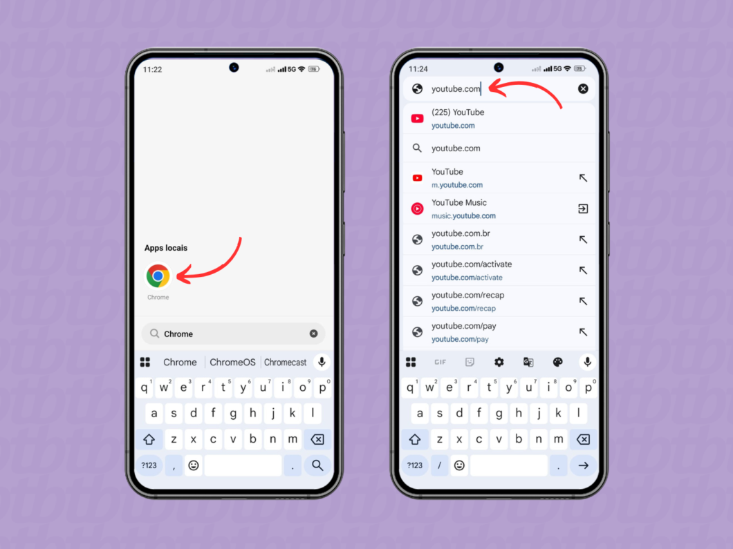 Entrando no YouTube pelo navegador do celular