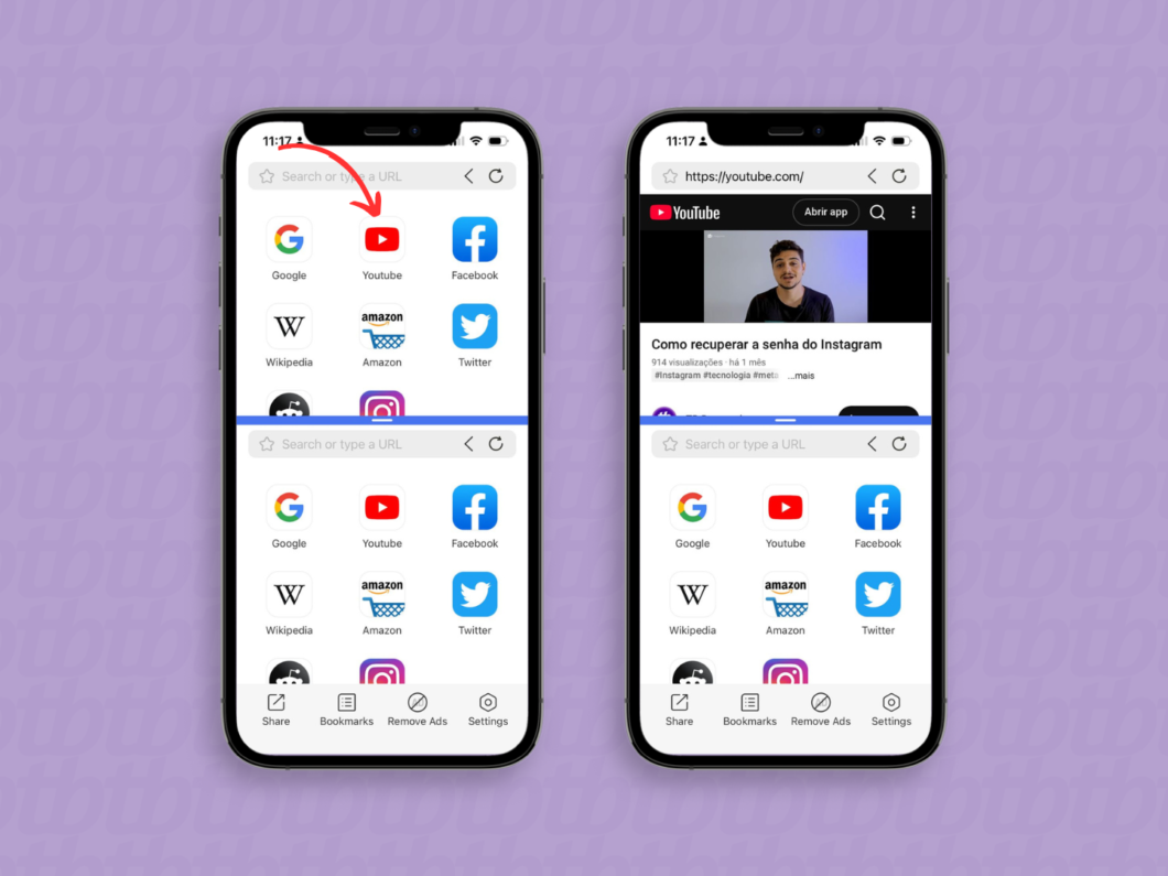 Habilitando o YouTube na tela dividida do iPhone
