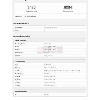 Teste de performance do Galaxy S26 FE com processador Exynos