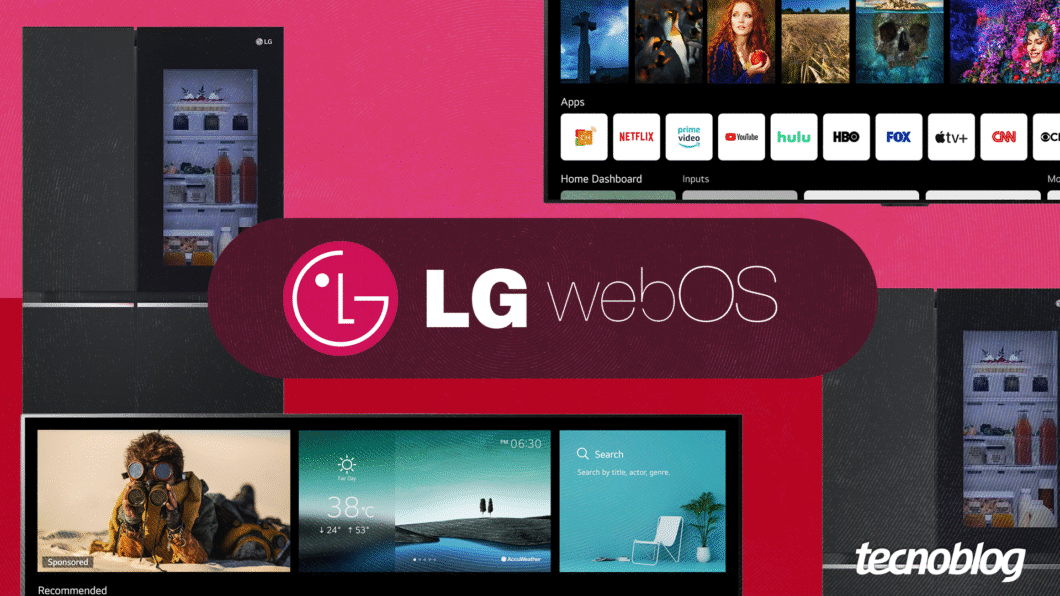 Ilustração do sistema operacional webOS da LG