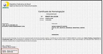 Certificado da homologação do Infinix Note 60 (Foto: Tudo Celular).