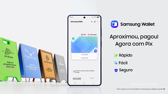 Samsung Wallet ganha Pix por aproximação