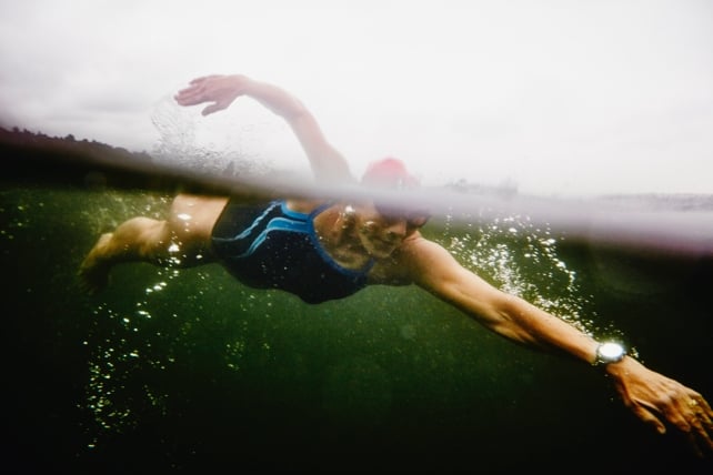 woman swimming