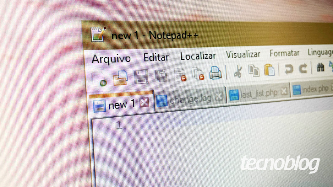 Notepad++ (imagem: Emerson Alecrim/Tecnoblog)