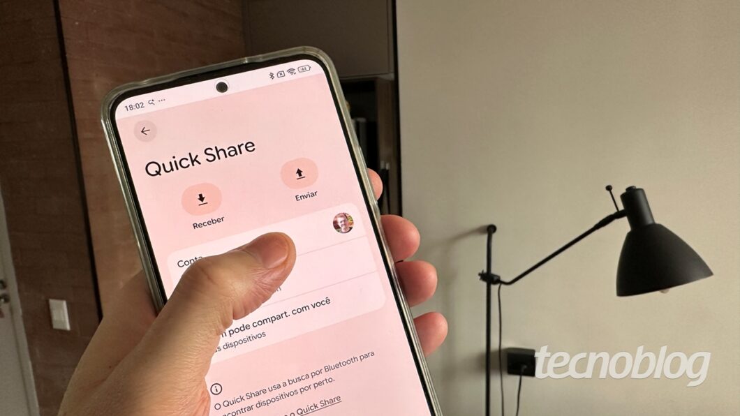 Quick Share em celular Android