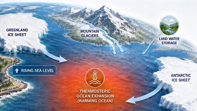 Sea level graphic