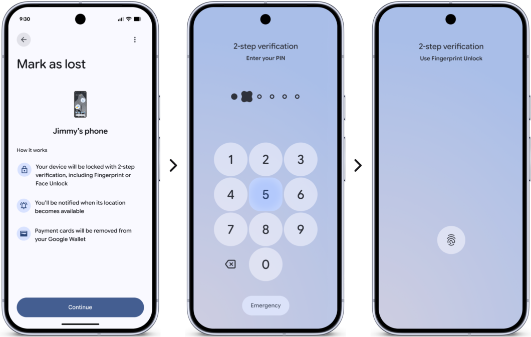 Android 17 vai exigir biometria para desativar recursos de segurança