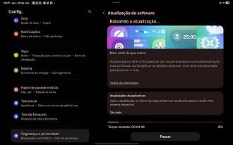 One UI8.5 chega ao Galaxy Tab S10 Lite no Brasil (Foto: Fórum da Comunidade Samsung). One UI8.5 chega ao Galaxy Tab S10 Lite no Brasil (Foto: Fórum da Comunidade Samsung).
