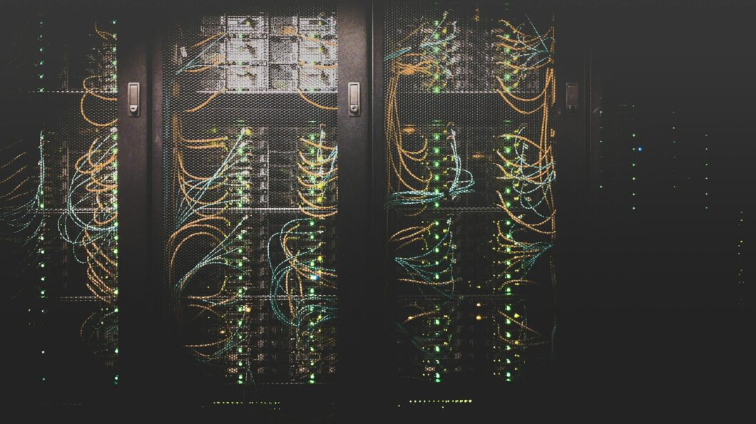 Imagem de servidores em um data center