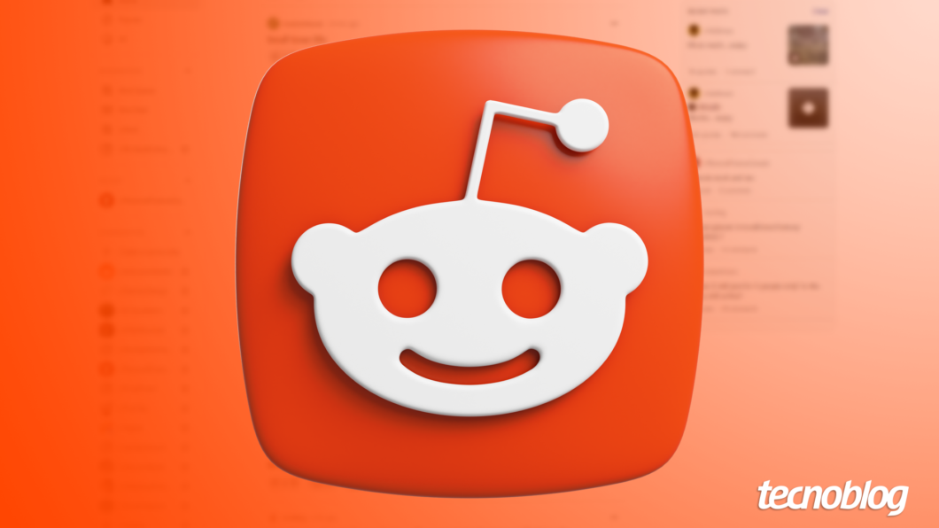 Ilustração mostra o ícone do Reddit ao centro. Na parte inferior direita, o logotipo do "tecnoblog" é vísivel.