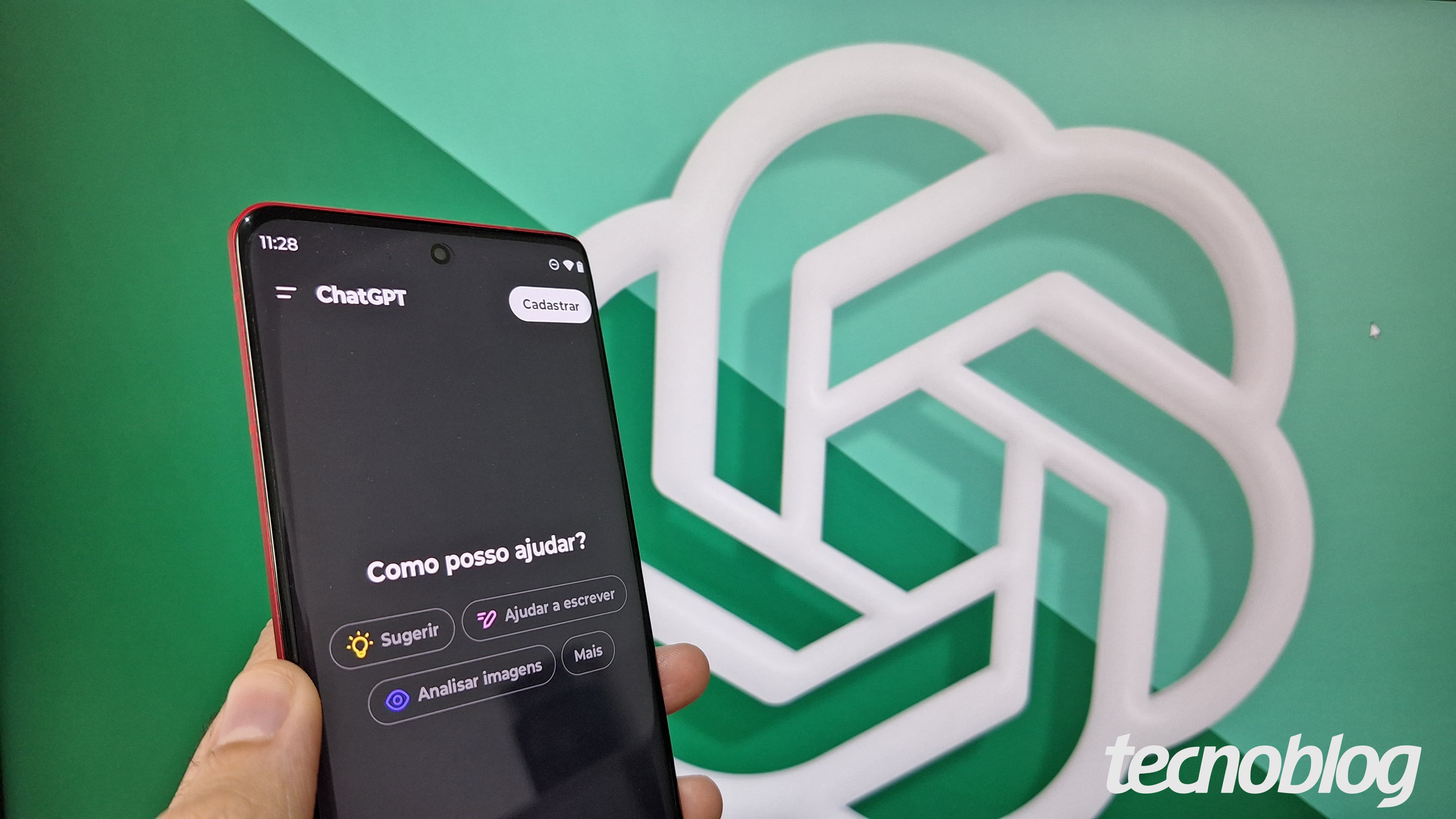 Imagem de um celular com o aplicativo ChatGpt
