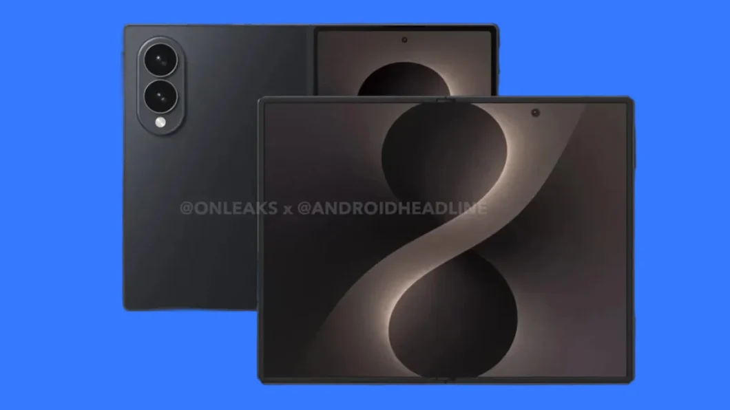 Suposto design do Galaxy Z Fold 8 Wide