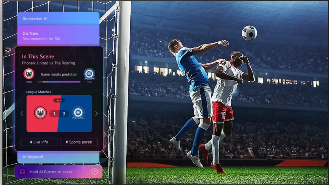 Smart TV LG QLED Mini LED QNED70BSA tem inteligência artificial integrada que recomenda conteúdos