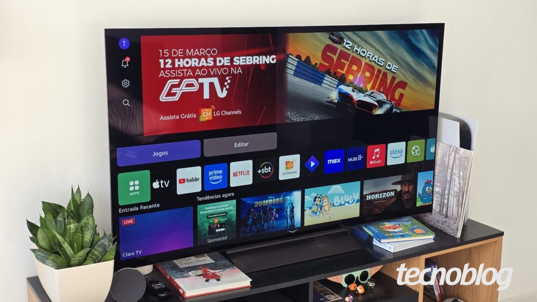 Tela inicial da TV LG
