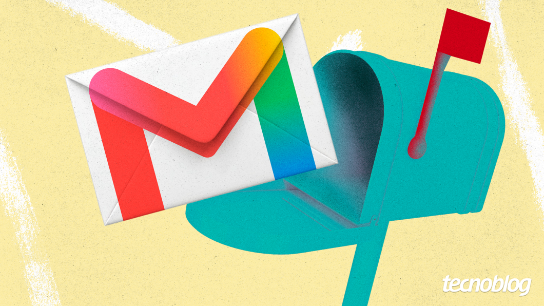 Envelope com símbolo de Gmail e um cursor clicando, representando recuperação de senha