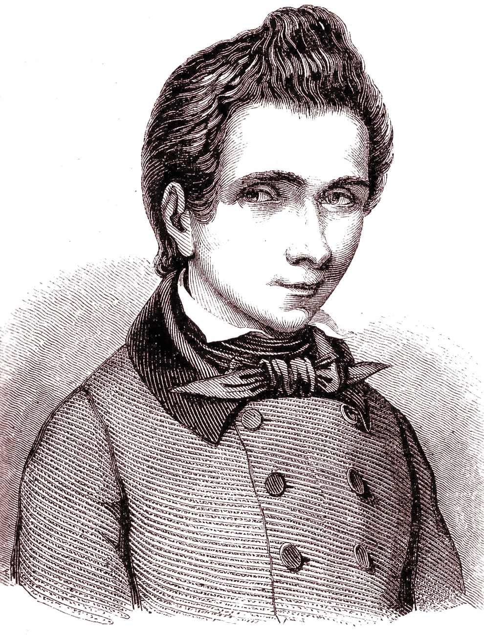 Sketch of mathematician Évariste Galois.