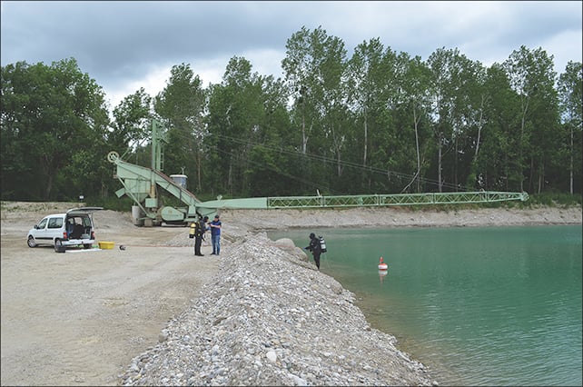 Gravel extraction plant