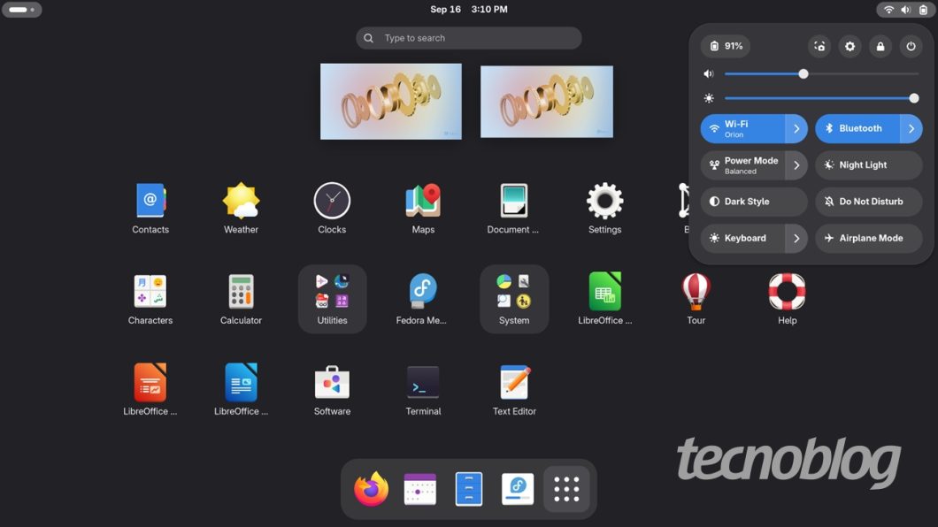 Fedora Workstation vem com o Gnome 51