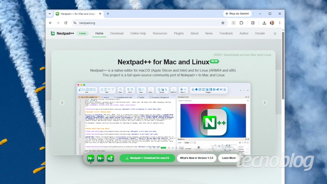Site do Nextpad++
