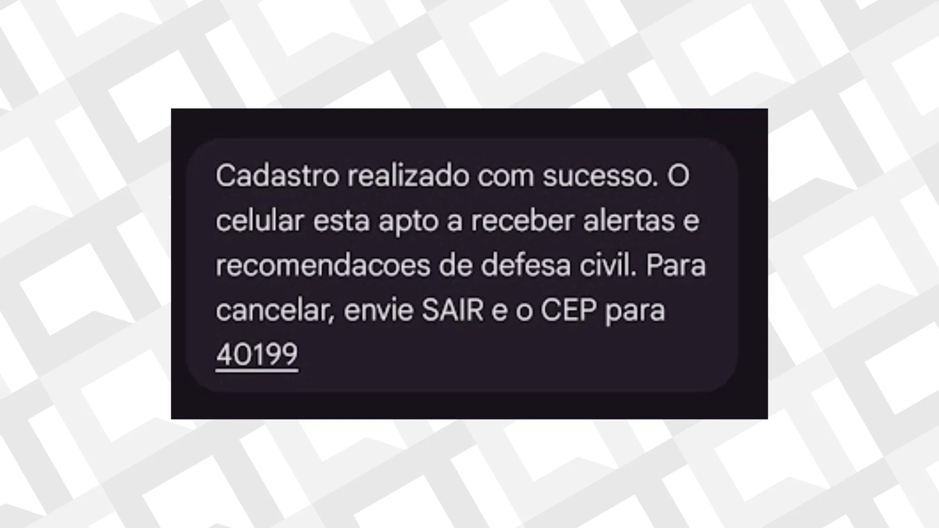 Editar informações da imagem Cadastro Defesa Civil SMS