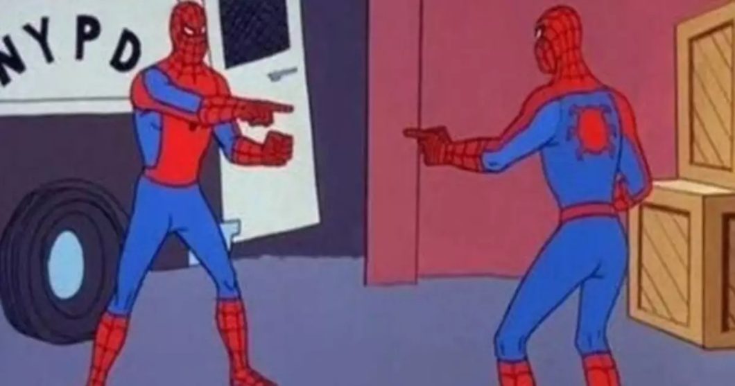 meme do Homem-Aranha
