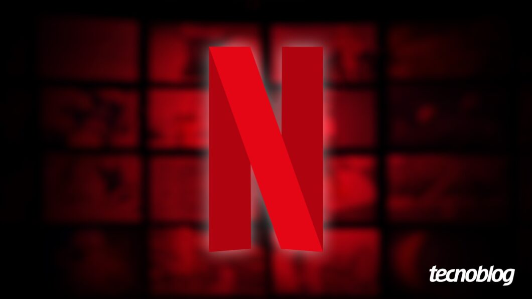 Arte mostra o logo da Netflix, uma letra "N" vermelha, ao centro. Na parte inferior direita, o logotipo do "tecnoblog" é visível.